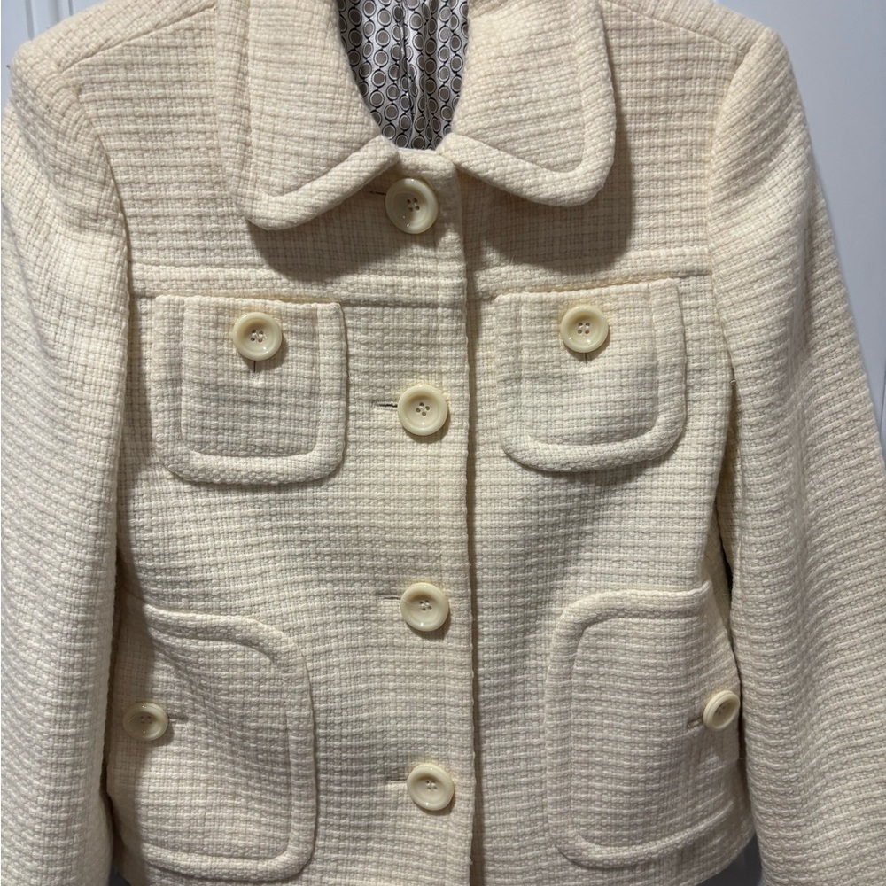 Seventy Cream Textured Blazer